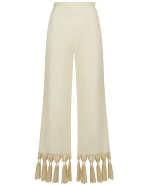 Taller Marmo Marlino Fringed Trousers - White