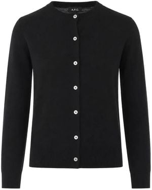 A.P.C. Cardigan Marisa Con Ricamo - Nero