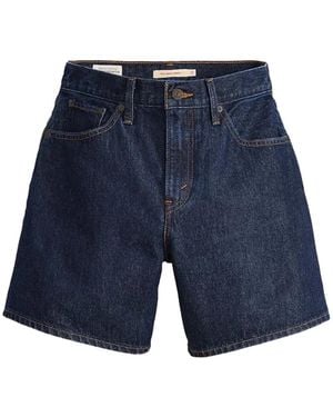 Levi's High-Waisted Baggy Denim Shorts - Blue