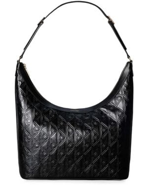 Calvin Klein Schultertasche Mit Monogramm-Prägung - Schwarz
