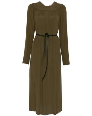 N°21 Keyhole Midi Dress - Green