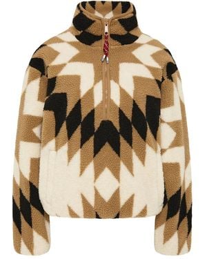 The Upside Harlow Ski-Top Met Geometrisch Patroon - Metallic