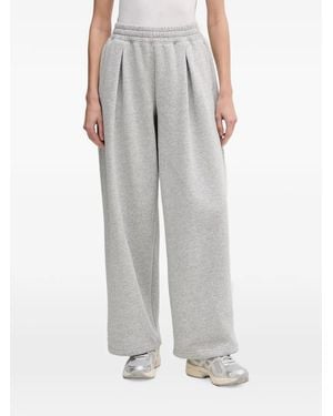Under Armour Rival Fleece Script Pleated Wide-Leg Track Trousers - Grey