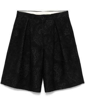 Comme des Garçons Paisley-Jacquard Shorts - Black