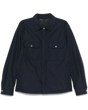 Canali Classic-Collar Jacket - Blue