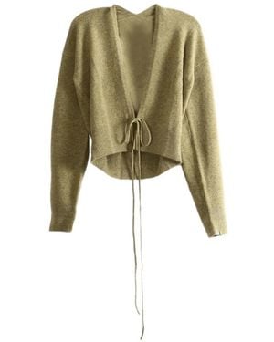 Extreme Cashmere Nº516 Ella Tie-Fastening Cropped Cardigan - Green