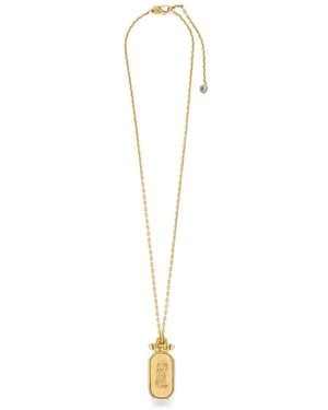 Saint Laurent Cassandre Tablet Necklace - White