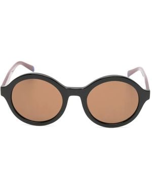 Benetton Ardea Round-Frame Sunglasses - Natural