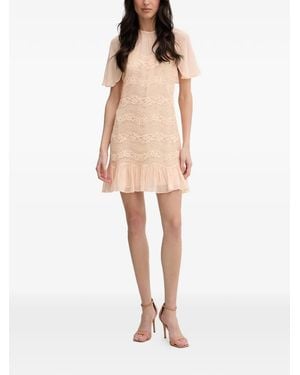Twinset Lace-Panelled Ruffled Dress - White