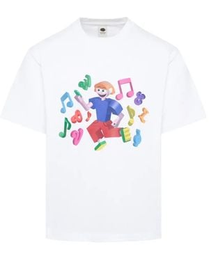 vowels T-Shirt Mit 3D-Print - Weiß