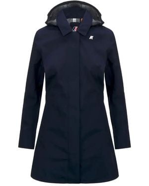K-Way Mathy Hooded Coat - Blue