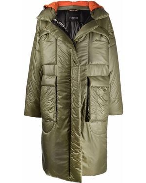 Versace Hooded Puffer Coat - Green