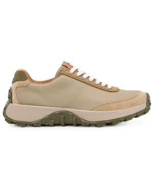 Camper Drift Trail Suede Low-Top Trainers With Vibram Sole - Natural