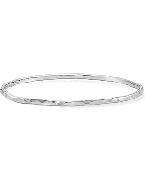 Dower & Hall Hammered Nomad Bangle - White