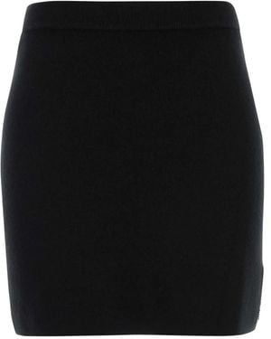 Alexander Wang Falda corta de punto - Negro