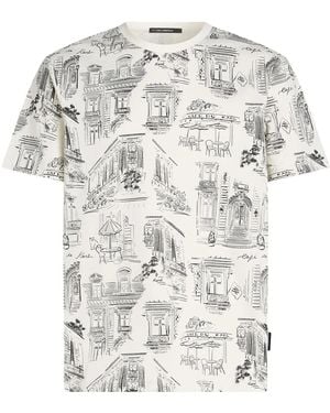 Karl Lagerfeld X Jorge Parra プリント Tシャツ - ホワイト