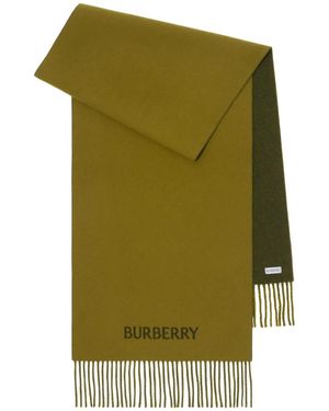 Burberry Foulard Con Stampa Equestrian Knight - Verde