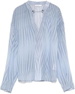 Patrizia Pepe Printed Blouse - Blue