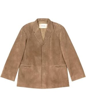 Entire studios Single-Breasted Blazer - Natural