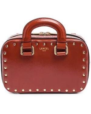 Lancel Mini Vanity Stud-Embellished Tote Bag - Red