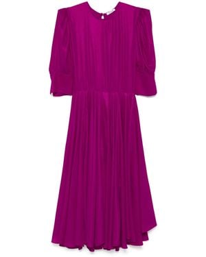 Parlor Metallic-Effect Midi Dress - Purple