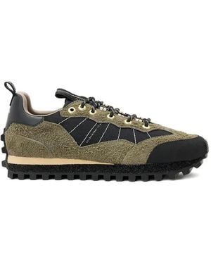 AllSaints Nevis Contrast-Panelled Trainers - Green