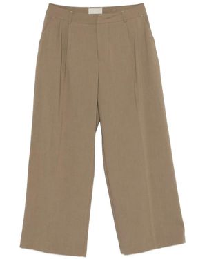 THESTROY Pleated Trousers - White