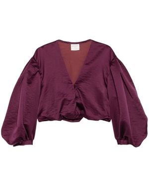 Forte Forte Top con cuello en V - Morado