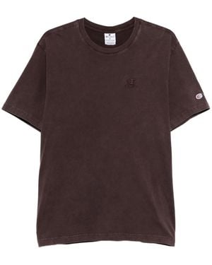 Champion T-Shirt Con Logo - Marrone
