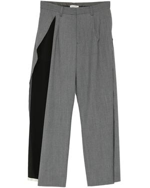 Undercover Raw-Edge Paneled Pants - Gray