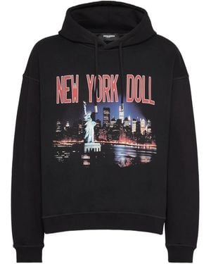 DSquared² Hoodie Mit Grafischem Print - Schwarz