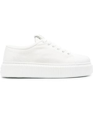 Miu Miu Denim Low-Top Trainers - White