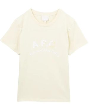 A.P.C. T-Shirt À Logo Brodé - Blanc
