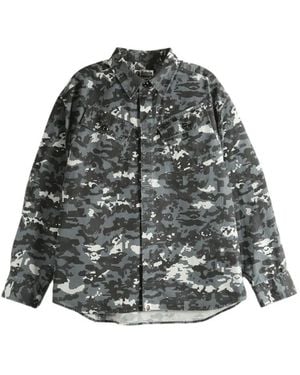 A Bathing Ape Digital-Camouflage-Print Shirt - Black