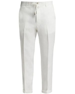 Peserico Pantalon Plissé À Lien De Resserrage - Grey