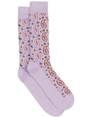 Etro Socken Mit Paisley-Motiv - Lila