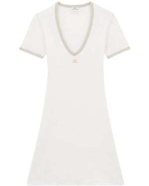 Courreges Lightweight Jersey Dress - White