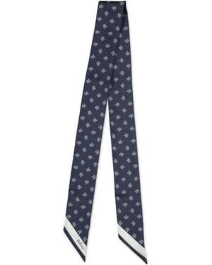 Mulberry Fular Con Motivo De Árbol En Jacquard - Azul