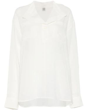 TOTEME Overlapping-collar Blouse - White