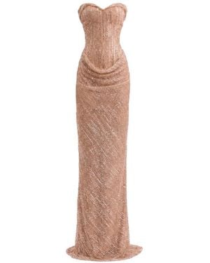 Gemy Maalouf Abendkleid Mit Herzausschnitt - Weiß