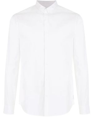 ARMANI EXCHANGE Slim-Cut Button-Up Shirt - White