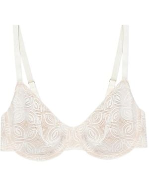 Hanro Ruby Embroidered Bra - Natural