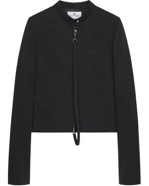 Courreges Zip-Strap Jacket - Black