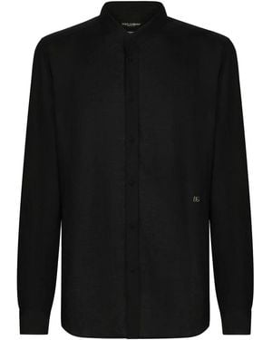 Dolce & Gabbana マルティーニフィット リネンシャツ - ブラック