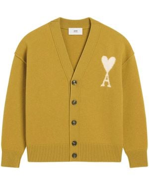 Ami Paris Vest Met Logo - Geel