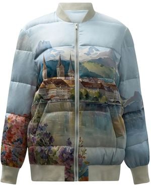 SLEEP NO MORE Gefütterte Jacke mit Print - Blau