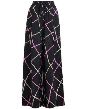 Essentiel Antwerp Patterned Drawstring Trousers - Black
