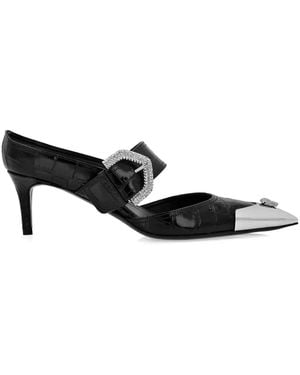 Philipp Plein 55Mm Rhinestone-Skull Pumps - Black
