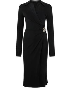 Roberto Cavalli V-Neck Dress - Black
