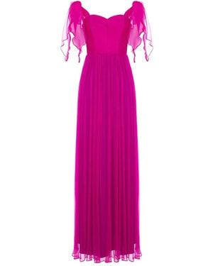 ROSERRY Abito Lungo Elizabeth Con Ruches - Rosa